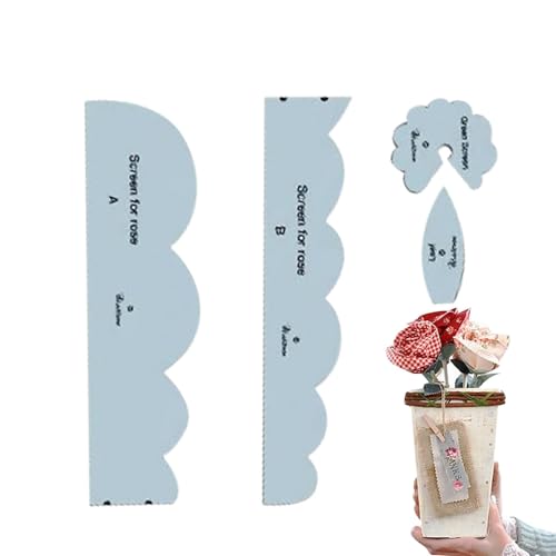 Rosenschablonen-Set, Rosenvorlagen-Set von S | Kunstschnittvorlage mit Souveränin | Rosen-Schablone mit künstlicher Blumenstickerei zum Nähen von Raumdekor m Rosenschablonen-Set, Rosenvorlagen-Set von S | Kunstschnittvorlage mit Souveränin | Rosen-Schablone mit künstlicher Blumenstickerei zum Nähen von Raumdekor m von Generic