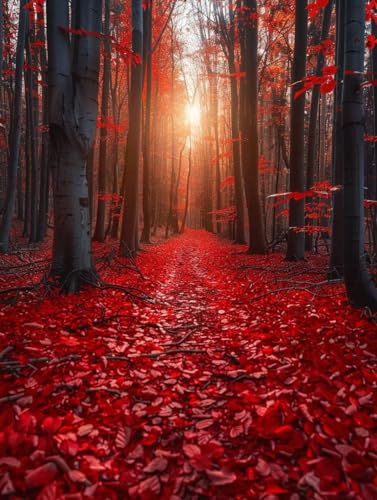 Rote BläTter Diamond Painting Erwachsene Landschaft Diamant Painting Eckige Steine, DIY Kreativ Set für Erwachsene, Full Drill Diamanten Kinder Bastelset für Weihnachtsgeschenke 50x70cm - FZ250921P Rote BläTter Diamond Painting Erwachsene Landschaft Diamant Painting Eckige Steine, DIY Kreativ Set für Erwachsene, Full Drill Diamanten Kinder Bastelset für Weihnachtsgeschenke 50x70cm - FZ250921P von Generic