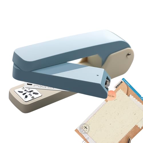 Rotierende Broschüre -Hefter - Leichtes Desktop -Hefter mit 360 ° Rotation, manueller Hefter für die Buchbindung | Tragbarer Hefter für Büro oder Schule, Handheld -Papier -Befestigungswerkzeug, Bindun von Generic