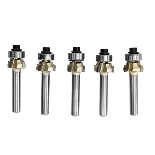Router Bit Set Corner Round Edging Router Bits 4 Flöte Design für Holzbearbeitung MDF Hartholz Kork Holz Dichtes Sperrholz -Carbid -Material 1/4 Zoll Shank 5pcs Router Bit Set Corner Round Edging Router Bits 4 Flöte Design für Holzbearbeitung MDF Hartholz Kork Holz Dichtes Sperrholz -Carbid -Material 1/4 Zoll Shank 5pcs von Generic