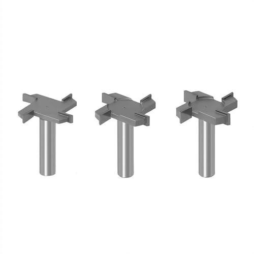Router Bit Set - Precision Ground Milling Tool with Hardened Steel & Heat Resistant Coating | Anti-Rückschlag-Design, Reduziertes Absplittern, für Holzbearbeitung DIY & Professionelle Projekte (3pcs von Generic