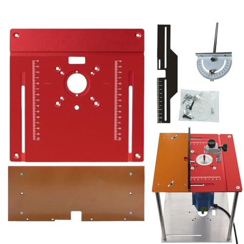 Router-Einsatz, Aluminium-Router-Tischeinlage, multifunktional, Metall-Tischsägenführung mit Mittelloch, Holzbearbeitungszubehör für leidenschaftliche Enthusiasten Router-Einsatz, Aluminium-Router-Tischeinlage, multifunktional, Metall-Tischsägenführung mit Mittelloch, Holzbearbeitungszubehör für leidenschaftliche Enthusiasten von Generic