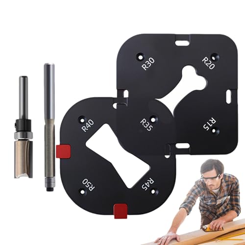 Router-Schablone für Holzbearbeitung, Eckenradius des Routers, Hilfswerkzeug aus Aluminiumlegierung, Eckradius des Fräsers für Schneiden Router-Schablone für Holzbearbeitung, Eckenradius des Routers, Hilfswerkzeug aus Aluminiumlegierung, Eckradius des Fräsers für Schneiden von Generic