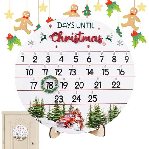 Rückwärts-Kontoschild für Weihnachten - Tracker Der Tage Aus Holz Bis Weihnachten | Festlicher Adventskalender-Display Für Wand Oder Tisch | Rustikale Weihnachtsdekorationen Für Zuhause, L Rückwärts-Kontoschild für Weihnachten - Tracker Der Tage Aus Holz Bis Weihnachten | Festlicher Adventskalender-Display Für Wand Oder Tisch | Rustikale Weihnachtsdekorationen Für Zuhause, L von Generic