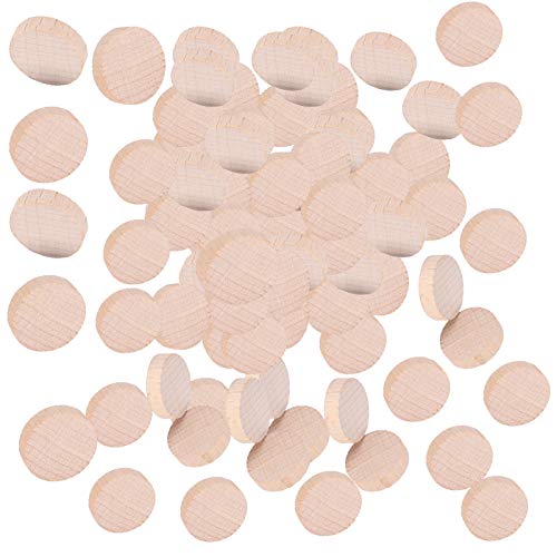 Runde Holzscheiben, Holzplakette, Unfertige Holzschnitzscheibenhandwerk für Dekoration DIY -Ornamente (1cm) (2cm) von Generic