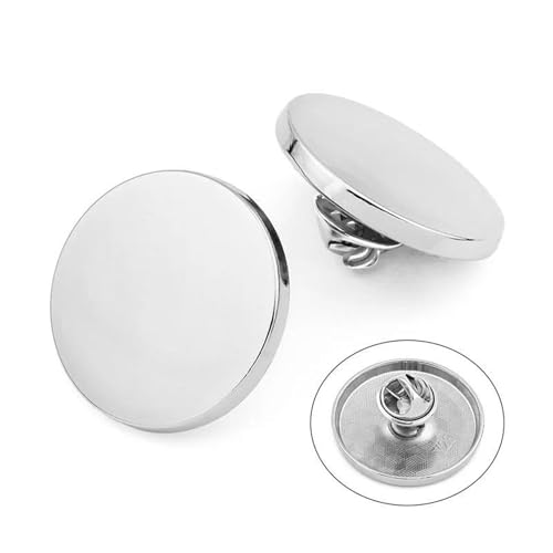 Runde Knöpfe aus Legierung, verstellbar, Anti-Exposition, Druckknöpfe für Jackenverschluss, Nähen, 02, 5 Stück, 15 mm von Generic