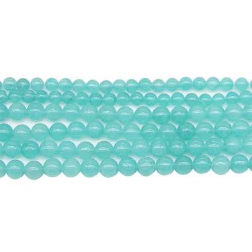Runde Naturstein-Perlen, lose Abstandshalter-Perlen für Schmuckherstellung, DIY-Armband, Großhandel, Blau, 8 mm x 48 Stück von Generic