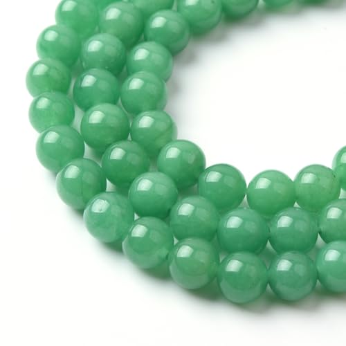 Runde Perlen aus natürlichen Edelsteinen, rosa Rosenquarz, violetter Amethyst, grüne Jade, Kristallperlen für Schmuckherstellung (6 mm) von Generic
