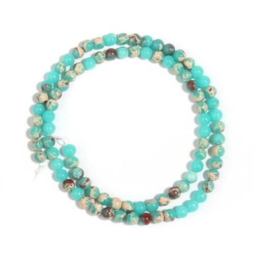 Runde Steinperlen, Naturstein für Schmuckherstellung, lose Abstandshalter, Perlen, DIY, Armband, Halskette, EN8, 4 mm, 90 Stück Runde Steinperlen, Naturstein für Schmuckherstellung, lose Abstandshalter, Perlen, DIY, Armband, Halskette, EN8, 4 mm, 90 Stück von Generic