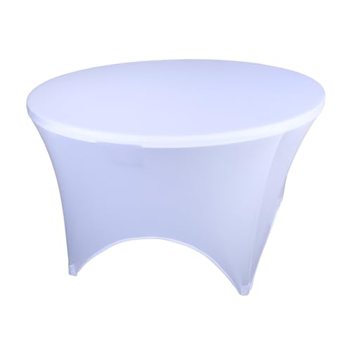 Runde Tischdecke mit Vier Eckgummibändern für sicheren, universellen Sitz auf großen runden (A, One Size) von Generic