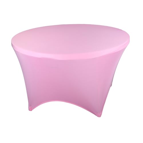 Runde Tischdecke mit Vier Eckgummibändern für sicheren, universellen Sitz auf großen runden (C, One Size) von Generic