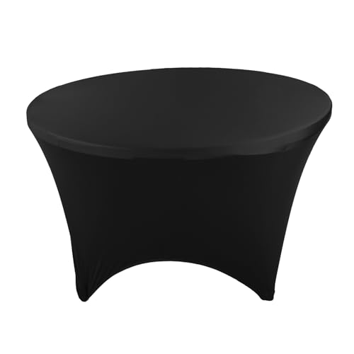Runde Tischdecke mit Vier Eckgummibändern für sicheren, universellen Sitz auf großen runden (D, One Size) von Generic