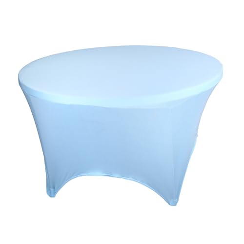 Runde Tischdecke mit Vier Eckgummibändern für sicheren, universellen Sitz auf großen runden (I, One Size) von Generic