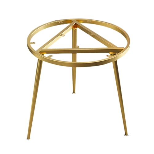 Rundes Tischgestell Metallbeine Für Beistelltische Stabile Möbelbeine Esstischbeine Mit Bodenschonern Für Teetisch Und Werkbank(Gold,50x50x72cm) von Generic