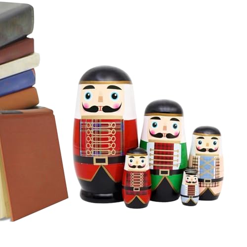 Russische Nussknacker-Statue, handgefertigt, Holzmodell, Holzskulptur, Tisch-Ornament für Schlafzimmer, Wohnzimmer, Urlaub, Tisch, Zentrum, Eingang, Kinderzimmer von Generic