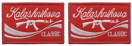 Russland Kalashnikova Classic Red AK47 Russland Stickerei Patch Backer f?r Hook & Loop Morale Patches Tactical Military Badge von Generic