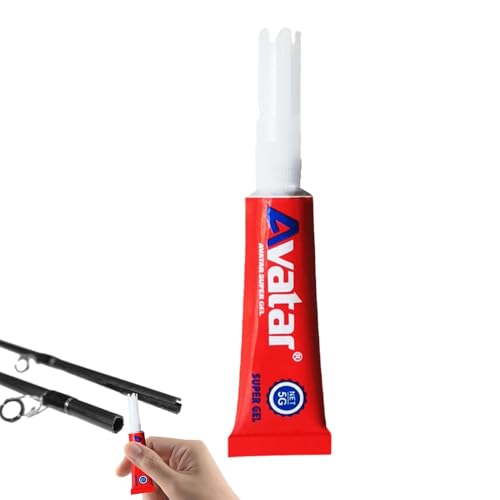 Rutenspitzen-Reparaturkleber – Rutenspitzen-Reparatur, Angelrutenspitze | 0,1 oz Flüssigkleber, stark haftend, Spezialkleber zur Verstärkung – Stark haftend, für Angelseile von Generic