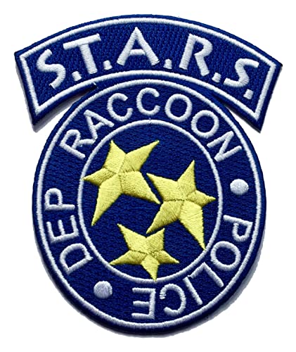 S.T.A.R.S. Raccoon City R.P.D. Aufnäher zum Aufbügeln, bestickt, für Kostüme/Cosplay, Größe: 100 x 85 mm, erhältlich in den Farben Schwarz oder Blau (blau) von Generic