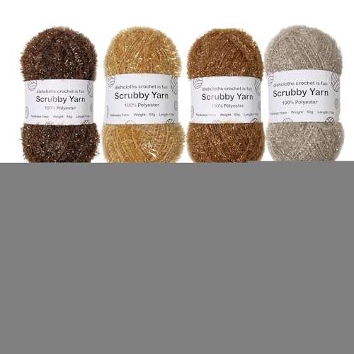 SCRUBBY SHINE Garn Set - Verschiedene Farben Webgarn, Exquisite Skeins Häkelgarn | Glitzer-Textur Textur Fasermaterial, Weich schimmerndes Garn Paket mit Faden SCRUBBY SHINE Garn Set - Verschiedene Farben Webgarn, Exquisite Skeins Häkelgarn | Glitzer-Textur Textur Fasermaterial, Weich schimmerndes Garn Paket mit Faden von Generic
