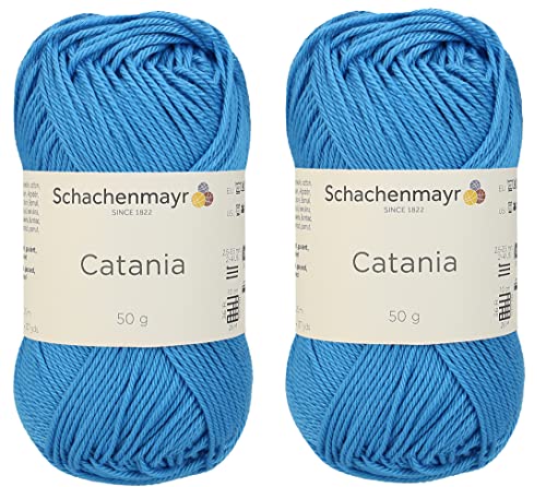 SMC Catania Originals Garn, 100 % merzerisierte Baumwolle, insgesamt 100 g, je 50 g, 136 m Amigurumi-Garn Fine-Sport 2 (384 Cap) ri) von Generic
