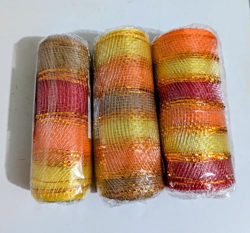 ST. Generic Dekoratives Netzband, 15,2 cm x 4,5 m, saisonales Bastelzubehör für Klassenzimmer, Party, Blumenstrauß-Dekorationen, 3 Stück von Generic