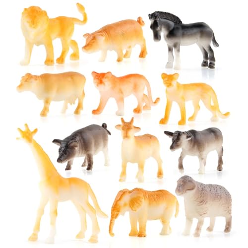 Safari Animal Kernstück - Wildtier -Figur -Set, Tropenparty Display | Realistische Dschungeltiere Feierszenen, Miniaturdekor -Stücke für Dessert -Layout Kleinkind Feierregal, Garten Safari Animal Kernstück - Wildtier -Figur -Set, Tropenparty Display | Realistische Dschungeltiere Feierszenen, Miniaturdekor -Stücke für Dessert -Layout Kleinkind Feierregal, Garten von Generic