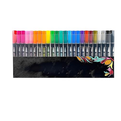Sakesfor/Objectivew/Neattidyly Magische Stifte, Peliaral Marker Pen for Highlight, Double Line Quick Dry Graffiti Pens, Metallic Squiggles Outline Glitter Markers(24pcs) von Generic