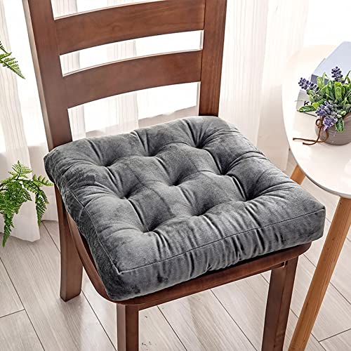 Samt-Sitzkissen 20 x 20 extra Dicke Stuhlkissen für Esszimmerstühle quadratische Stuhlpolster Indoor für Esszimmerstühle weicher Samtstoff für Büro Schreibtisch Wohnzimmer Komfort Dicke Polsterung von Generic