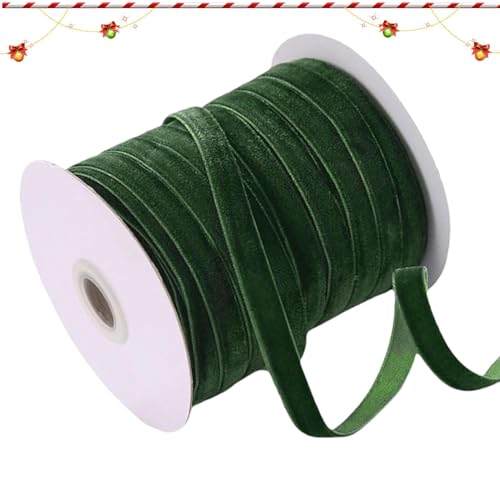 Samtband für Weihnachtsbaum - Vintage Samtband 0,4 Zoll, 20 Yards für Kränze und Geschenkdekorationen | Luxuriöses Samtband für die Dekoration von Bastelkränzen, na Samtband für Weihnachtsbaum - Vintage Samtband 0,4 Zoll, 20 Yards für Kränze und Geschenkdekorationen | Luxuriöses Samtband für die Dekoration von Bastelkränzen, na von Generic
