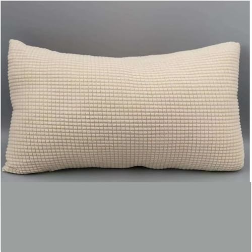 Samtstoff BezugCord Kissenbezug Für Sofa, Bett & Wohnzimmer - Dekorative Kissenhülle Mit Verstecktem Reißverschluss - Extrem Weich & Waschbar(Beige,40x60 cm) von Generic