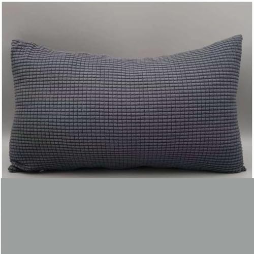 Samtstoff BezugCord Kissenbezug Für Sofa, Bett & Wohnzimmer - Dekorative Kissenhülle Mit Verstecktem Reißverschluss - Extrem Weich & Waschbar(Dark Gray,50x60 cm) von Generic