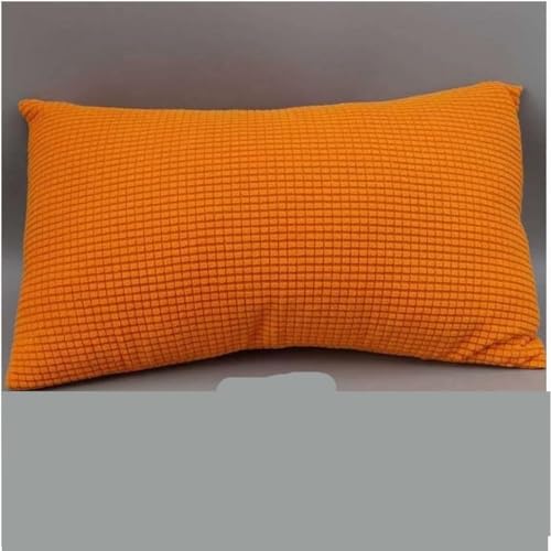 Samtstoff BezugCord Kissenbezug Für Sofa, Bett & Wohnzimmer - Dekorative Kissenhülle Mit Verstecktem Reißverschluss - Extrem Weich & Waschbar(Orange,40x60 cm) von Generic
