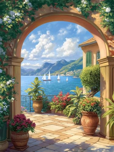 Santorin Diamond Painting Erwachsene 45x60cm Diamond Painting Bastelset Kinder ab 6 jahre Diamant Malerei Landschaft Diamanten Malen Nach Zahlen Crystal Cross Stickerei Malerei Kits für Dekor z68-t Santorin Diamond Painting Erwachsene 45x60cm Diamond Painting Bastelset Kinder ab 6 jahre Diamant Malerei Landschaft Diamanten Malen Nach Zahlen Crystal Cross Stickerei Malerei Kits für Dekor z68-t von Generic
