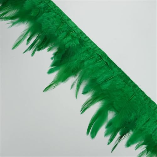 Sattel Fasanenfeder-Bordüre, Fransen für Kleidung, Dekoration, Hahnfedern, Umhang, Zubehör, DIY, Handwerk, Gras, EN8, 2 Meter von Generic