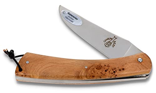 Sauveterre Le Camembert Taschenmesser - 11 cm Griff Wacholder Plein Manche - Klinge matt - Messer Frankreich von Generic