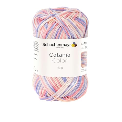 Schachenmayr (SMC) Catania Originals – 100% merzerisiertes Baumwollgarn, 50 g, 125 m (136 Yards) – Fine Sport #2 – weiches, strapazierfähiges Garn für Amigurumi, Stricken, Häkeln und Baby-Projekte von Generic