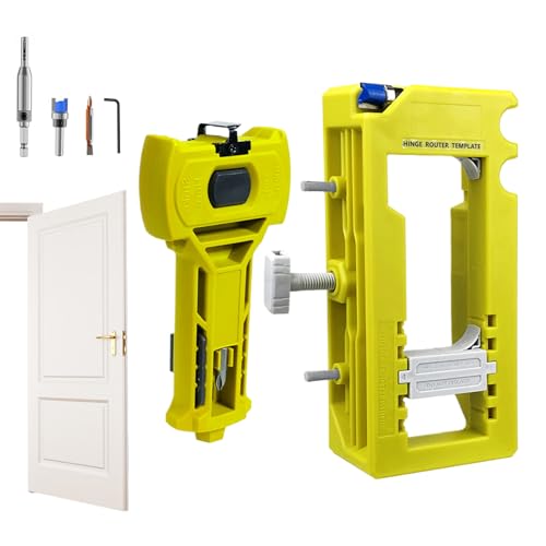 Scharnierinstallations -Kit - Tür -Router -Vorlage, Latch -Sterbungsmittel | Universals Scharnier -Schiefer -Tool, einstellbare Vorlage für Türscharnierschnitte, Holzbearbeitungs -Hardware -Setup -Kit von Generic