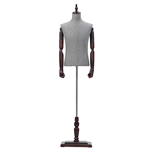 Schaufensterpuppe, männliches Modell, Schneiderpuppe mit abnehmbaren Holzarmen und Ständer, Verstellbarer Puppenkörper zum Fotografieren und Nähen Schaufensterpuppe, männliches Modell, Schneiderpuppe mit abnehmbaren Holzarmen und Ständer, Verstellbarer Puppenkörper zum Fotografieren und Nähen von Generic