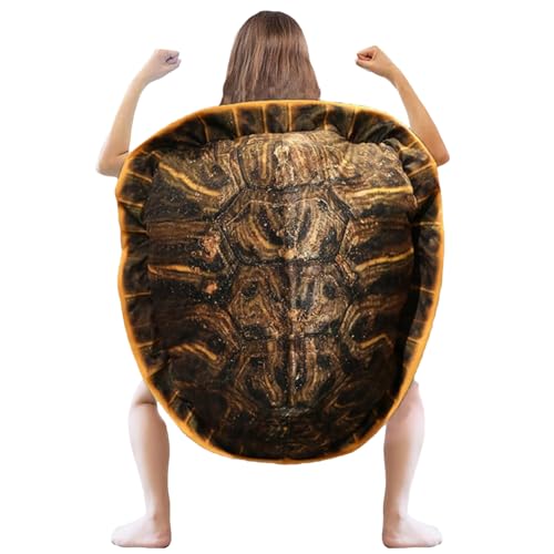 Schildkröten-Plüschkissen, Plüschtier mit Schildkröten-Kostüm, tragbares Schildkrötenmuschelkissen, Cartoon-Schlafkissen aus Plüschstoff für den Arbeitsbereich, von Generic