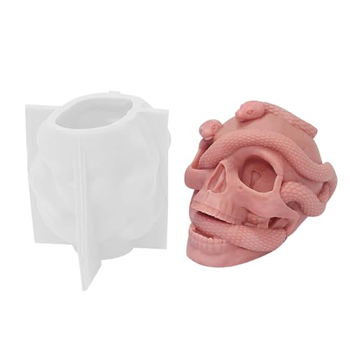 Schlangenschädel Silikonform - Harzformen für Halloween-Kerzen, Schädel Kopf Fondant Formen für Kuchen, Seifen, Harz Handwerk und Aromatherapie von Generic