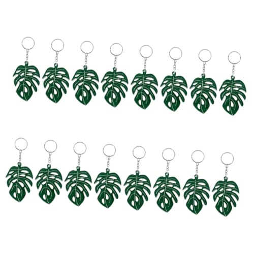 Schlüsselanhänger, 16 Stück, Monstera-Blatt-Schlüsselanhänger, Legierung, Paket, Dekoration, Banketttaschen, Schlüsselanhänger von Generic