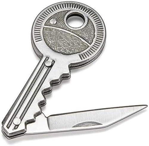 Schlüsselmesser, Schlüssel Messer, Schlüsselanhänger Messer, kleines Taschenmesser klein in Schlüsselform, Brieföffner Paketmesser von Generic