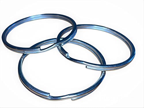 Schlüsselring-Spaltringe, 50 mm, silberfarben, rund, Edelstahl, für Zuhause, Schlüsselorganisation und Bastelarbeiten, 3 Stück Schlüsselring-Spaltringe, 50 mm, silberfarben, rund, Edelstahl, für Zuhause, Schlüsselorganisation und Bastelarbeiten, 3 Stück von Generic