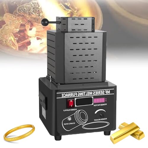 Schmelzofen, Metallguss-Set, elektrischer Goldschmelzofen – 1600 °C/2912 °F, digitale 5000-W-Metallgussmaschine mit Graphittiegel zum Schmelzen von Gold und Silber bis zu von Generic