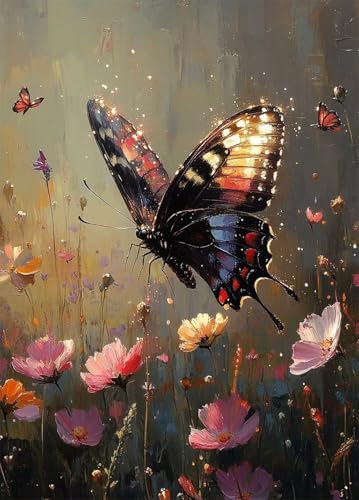 Schmetterling Diamond Painting Erwachsene, Diamond Painting Blume Crystal Art Muster 5D DIY Quadratische Steine Vollbohrer Mosaik Bastelset Erwachsene, Deko Wohnzimmer, Geschenke 30 x 40 cm -bby2507L5 Schmetterling Diamond Painting Erwachsene, Diamond Painting Blume Crystal Art Muster 5D DIY Quadratische Steine Vollbohrer Mosaik Bastelset Erwachsene, Deko Wohnzimmer, Geschenke 30 x 40 cm -bby2507L5 von Generic
