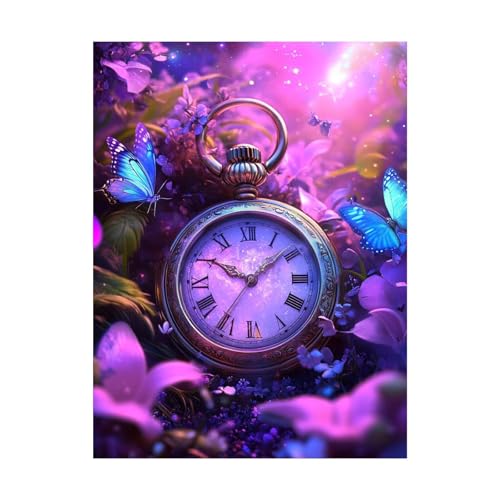 Schmetterling Malen Nach Zahlen Erwachsene Blume Malen Nach Zahlen 135x100cm DIY Basteln Erwachsene Klarheit Farbe Leinwan Bilder mit Acrylfarben Set 3 Typen Pinsel für Deko Wohnzimmer 2YH-14753 von Generic