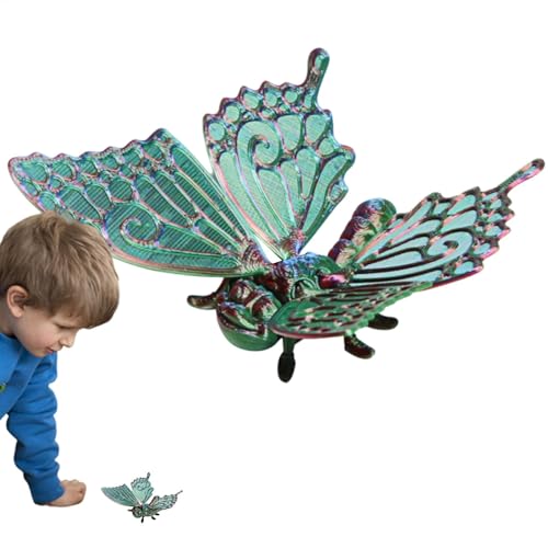 Schmetterling Tischdekoration, Schmetterling Desktop Ornament, 3D Printed Gemeinsame bewegliche Tier Muster Desktop Ornament, Flexibles Spielzeug für Schlafzimmer, Wohnzimmer Dekoration von Generic