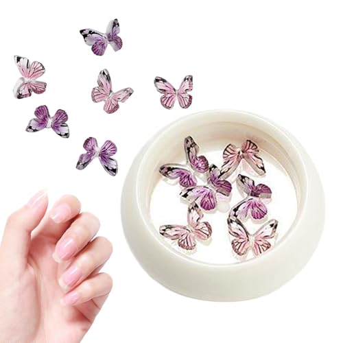 Schmetterlings-Nageldekoration, Schmetterlings-Nagel-Charme - dreidimensionaler Nagel-Maniküre-Schmuck - Kunsthandwerkszubehör für den Heimsalon, Herstellung von Do Zubehör Schmetterlings-Nageldekoration, Schmetterlings-Nagel-Charme - dreidimensionaler Nagel-Maniküre-Schmuck - Kunsthandwerkszubehör für den Heimsalon, Herstellung von Do Zubehör von Generic