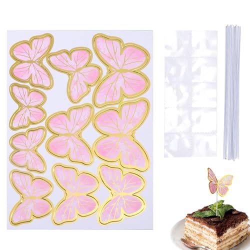 Schmetterlingskuchendekoration, Schmetterlingsverzierungen, 10 x Schmetterlings-Papier, Cupcake-Topper | ästhetisches Backzubehör, realistische Schmetterlingsverzierung für Geburtstag, Abschlussfeier Schmetterlingskuchendekoration, Schmetterlingsverzierungen, 10 x Schmetterlings-Papier, Cupcake-Topper | ästhetisches Backzubehör, realistische Schmetterlingsverzierung für Geburtstag, Abschlussfeier von Generic