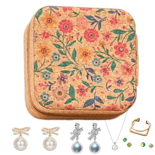 Schmuck-Aufbewahrungsbox, Reise-Schmuckschatulle | Retro-Schmuckkästchen, Reise-Aufbewahrungsbox - Kleines Schmuck-Organizer-Tuch, kreatives Reisezubehör für Halsketten von Generic